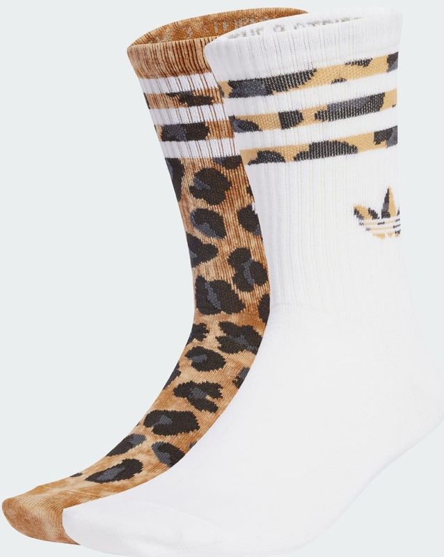 adidas - Leopard Crew Socks - Bruin - 2 Paar