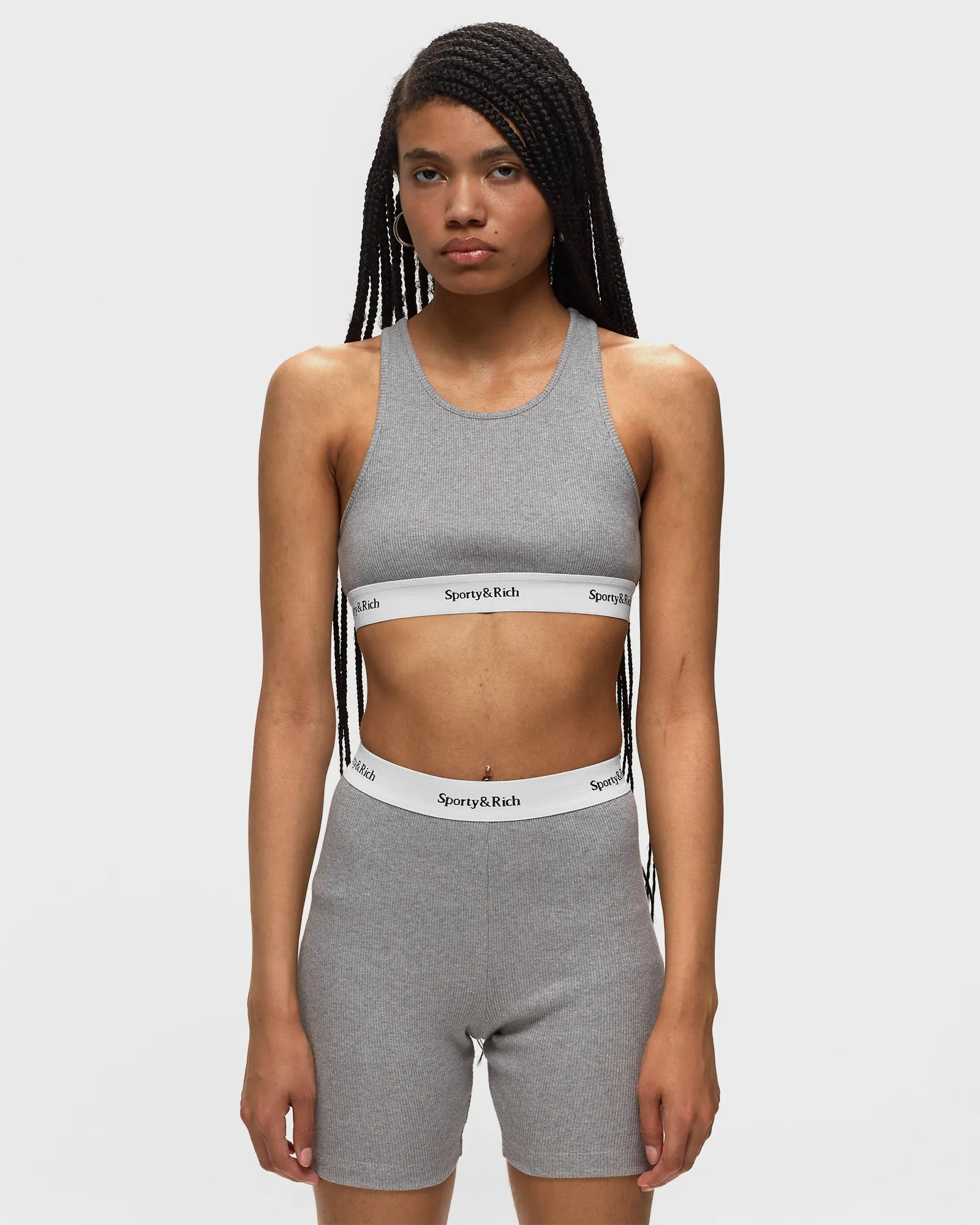 Sporty & Rich Serif Logo Cropped Tank