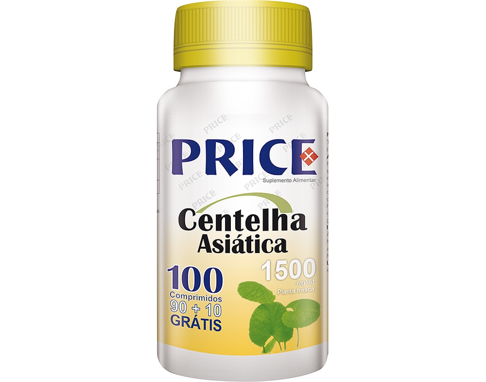 SUPLEMENTO PRICE CENTELHA ASIÁTICA 90 10 COMPRIMIDOS