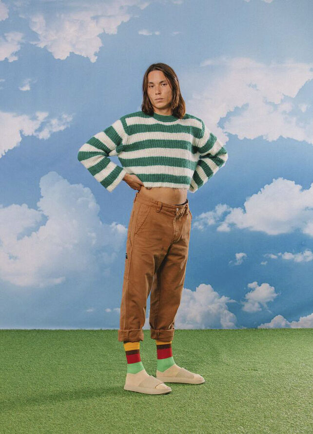 Eat My Socks Strømper - Cheeseburger Multi