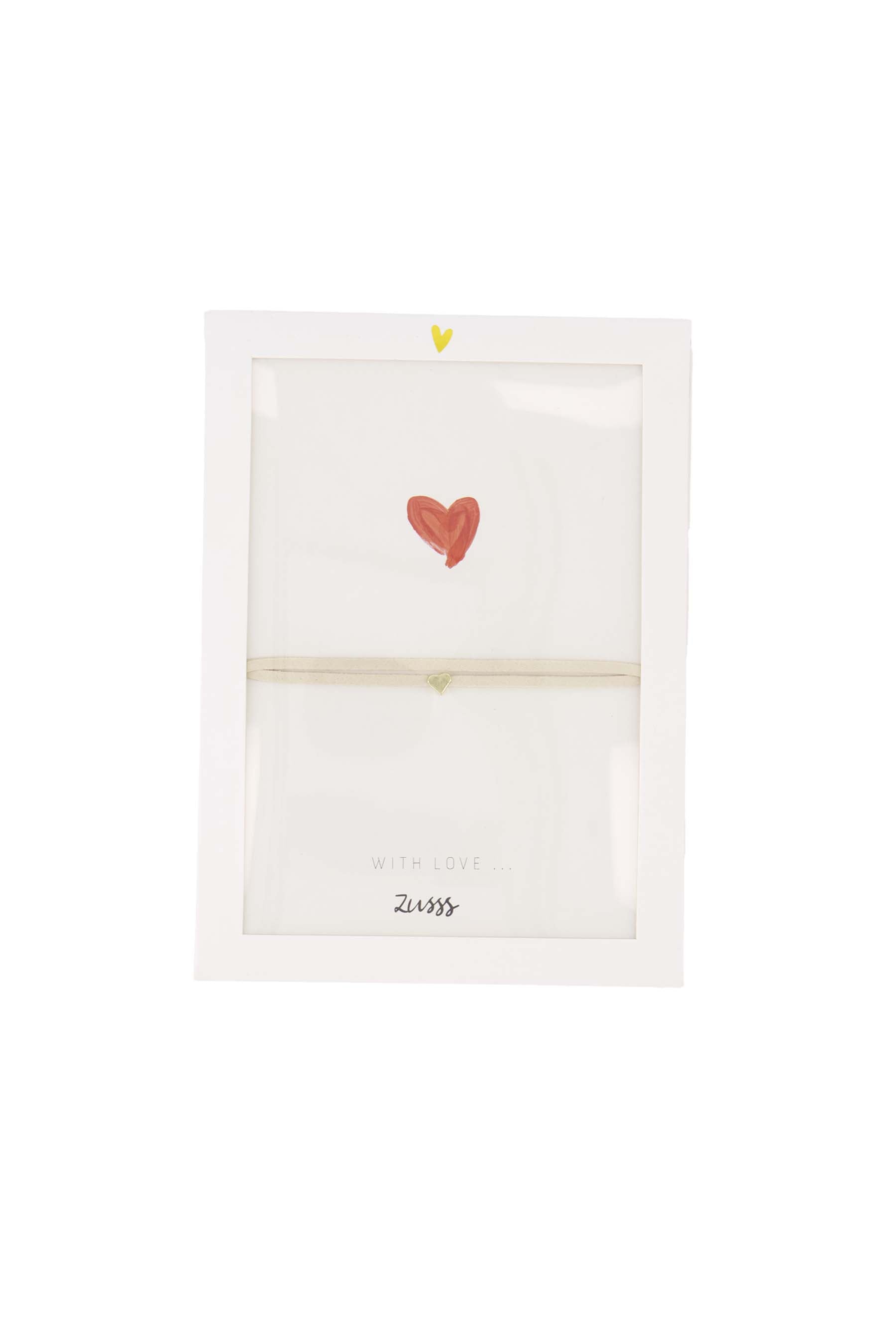 immitatie suede armband met hart