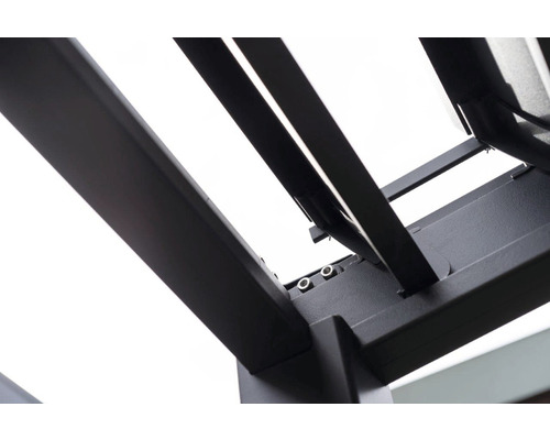 Pergola Mirador Basic, paaldikte 8,8 x 8,8 cm, 300 x 300 x 240 cm, zwart