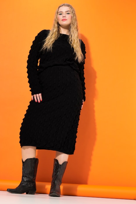 Maxi-Strickrock, Slim Shape, Bubble-Strick
