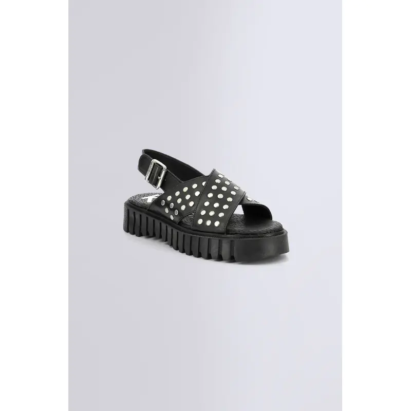 KICK FACT NOIR SANDALES Cuir Femme