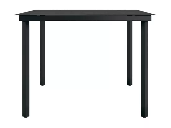 Ensemble à manger de jardin 9 pcs Noir