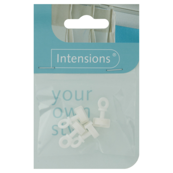 Intensions eindstopper met eindkap Basic wit 4 stuks