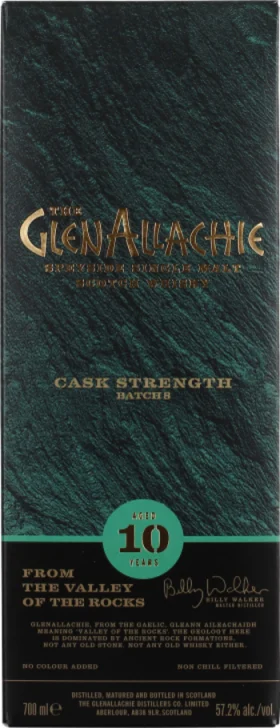 GLENALLACHIE 10 YEARS CASK STRENGTH BATCH 8 70CL