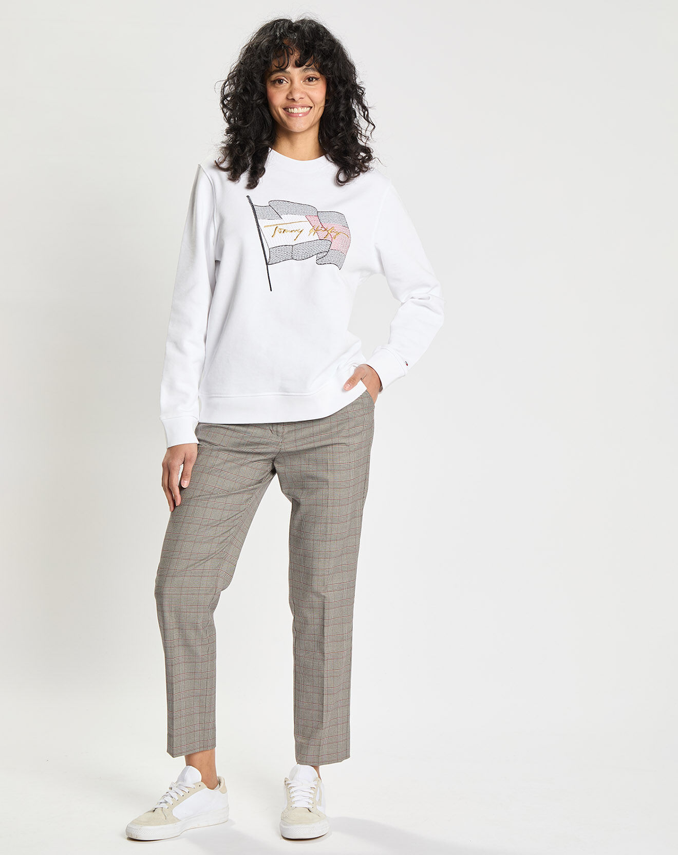 Tommy Hilfiger Pantalon de tailleur Check à carreaux gris