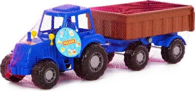 Legetøjs Traktor Med Vogn - 58 CM - Polesie
