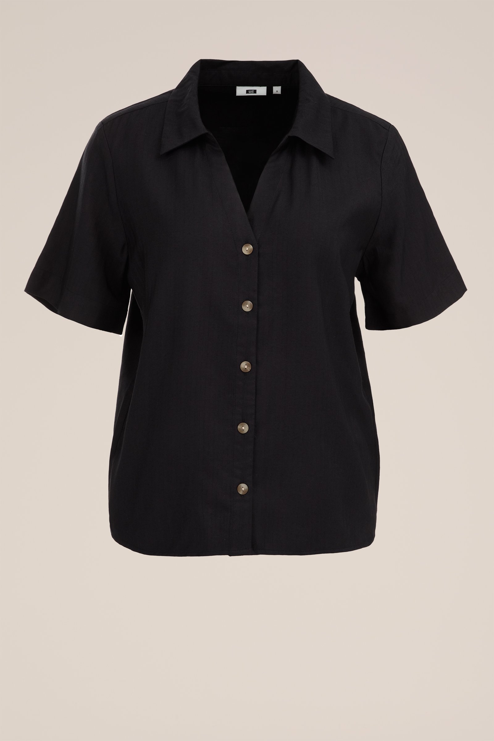 blouse met structuur WE Fashion Zwart