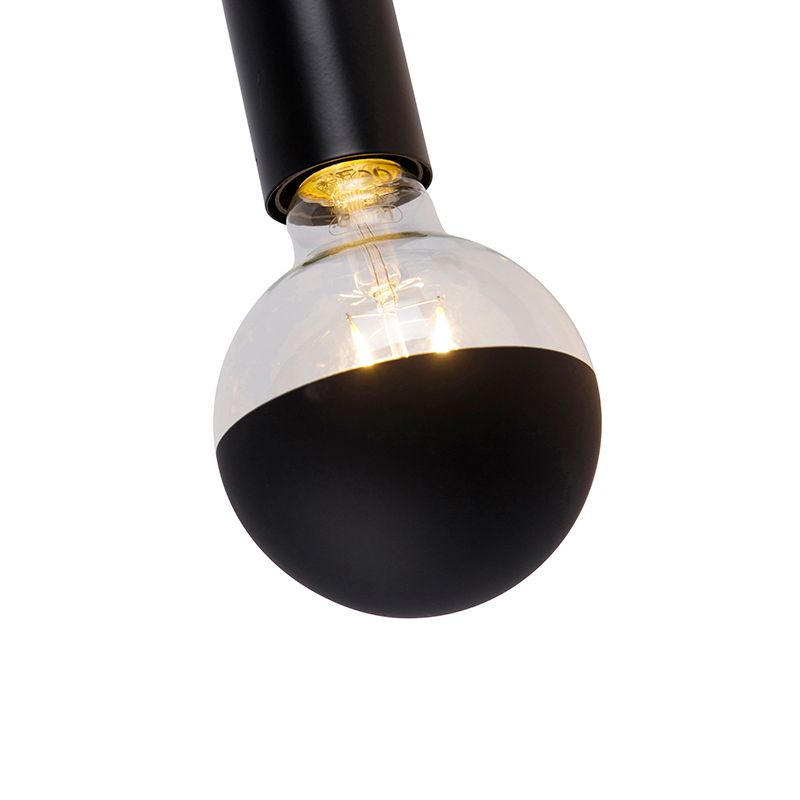 Moderne plafondlamp zwart 9 cm - Facil