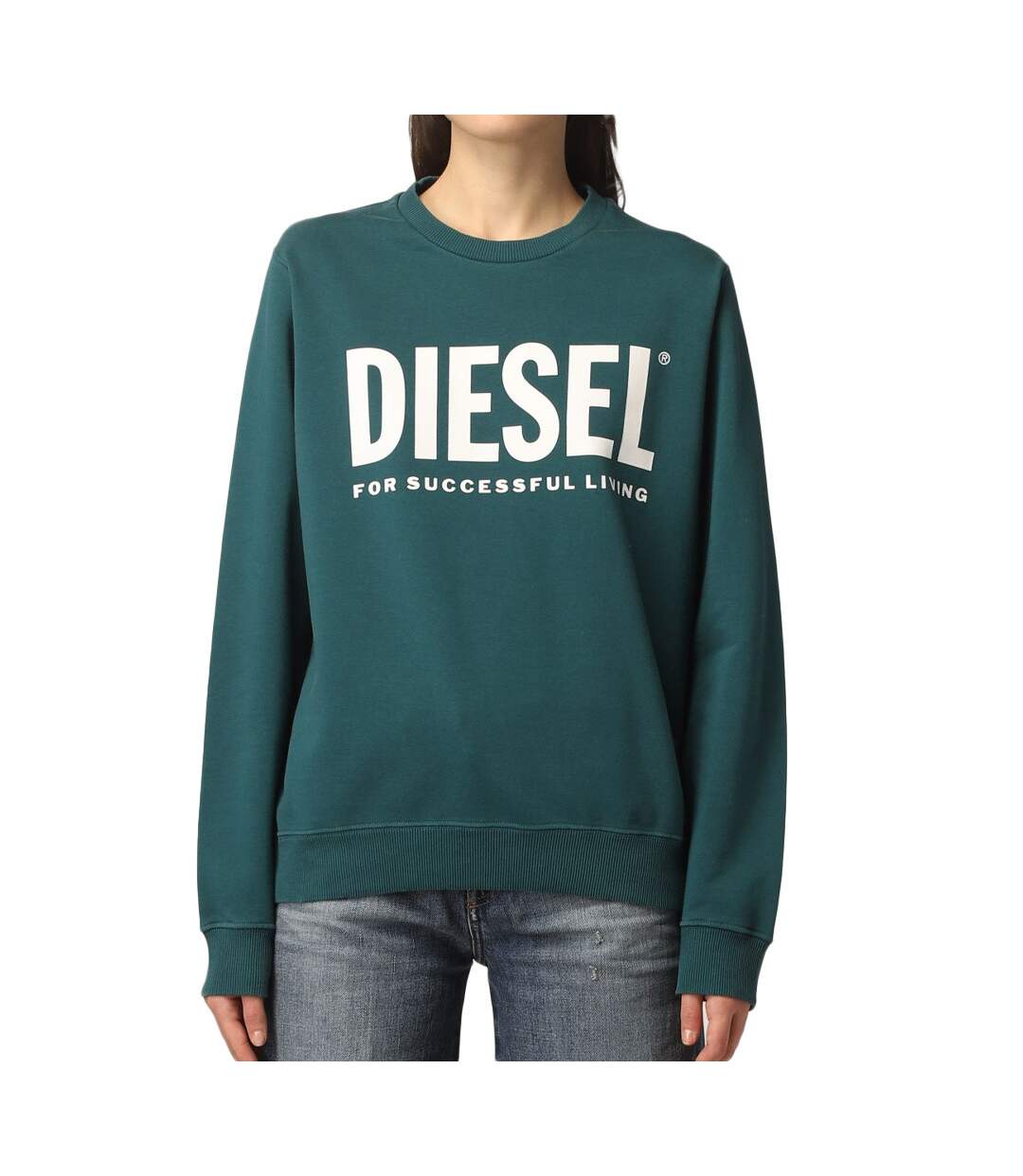 Sweat Bleu Canard Femme Diesel Fangs