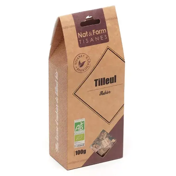 Chá de ervas orgânico de alburno de tília branca Nat & Form 100g