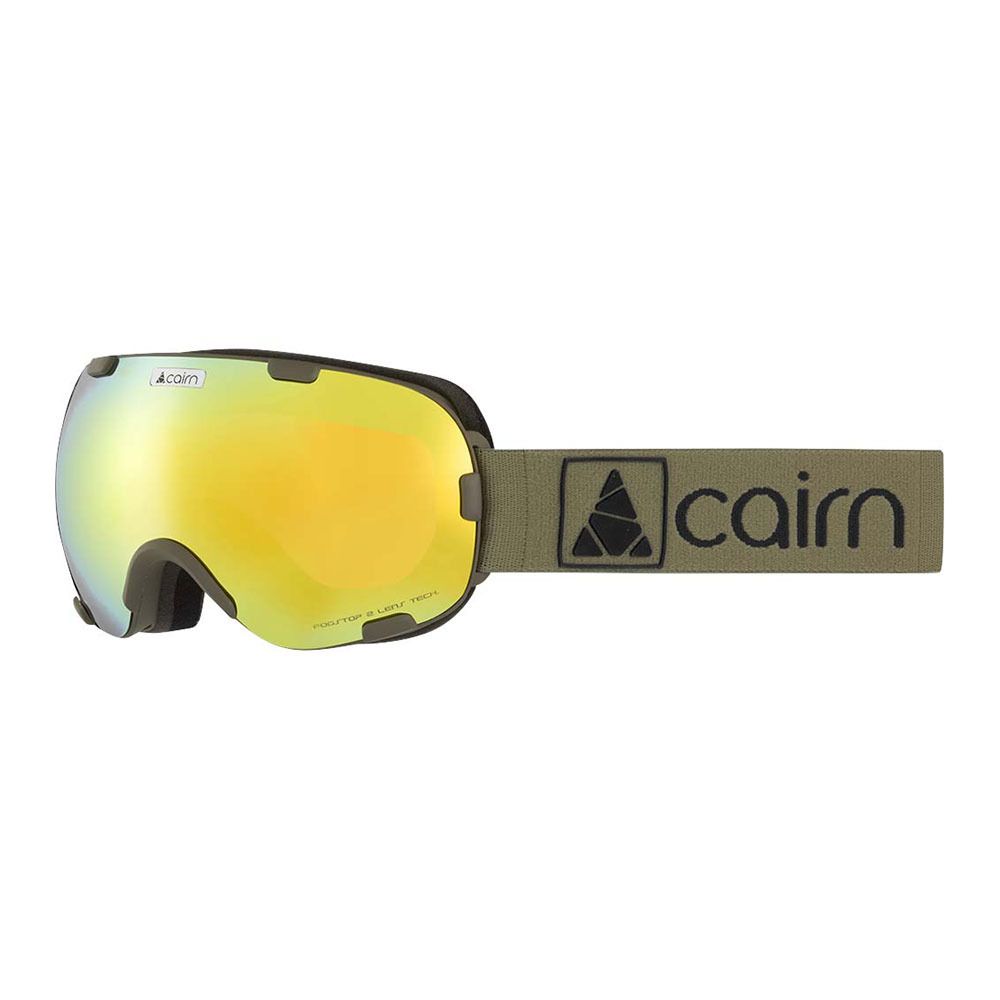 Cairn SPIRIT - Masque ski Homme mat khaki black gold/gold