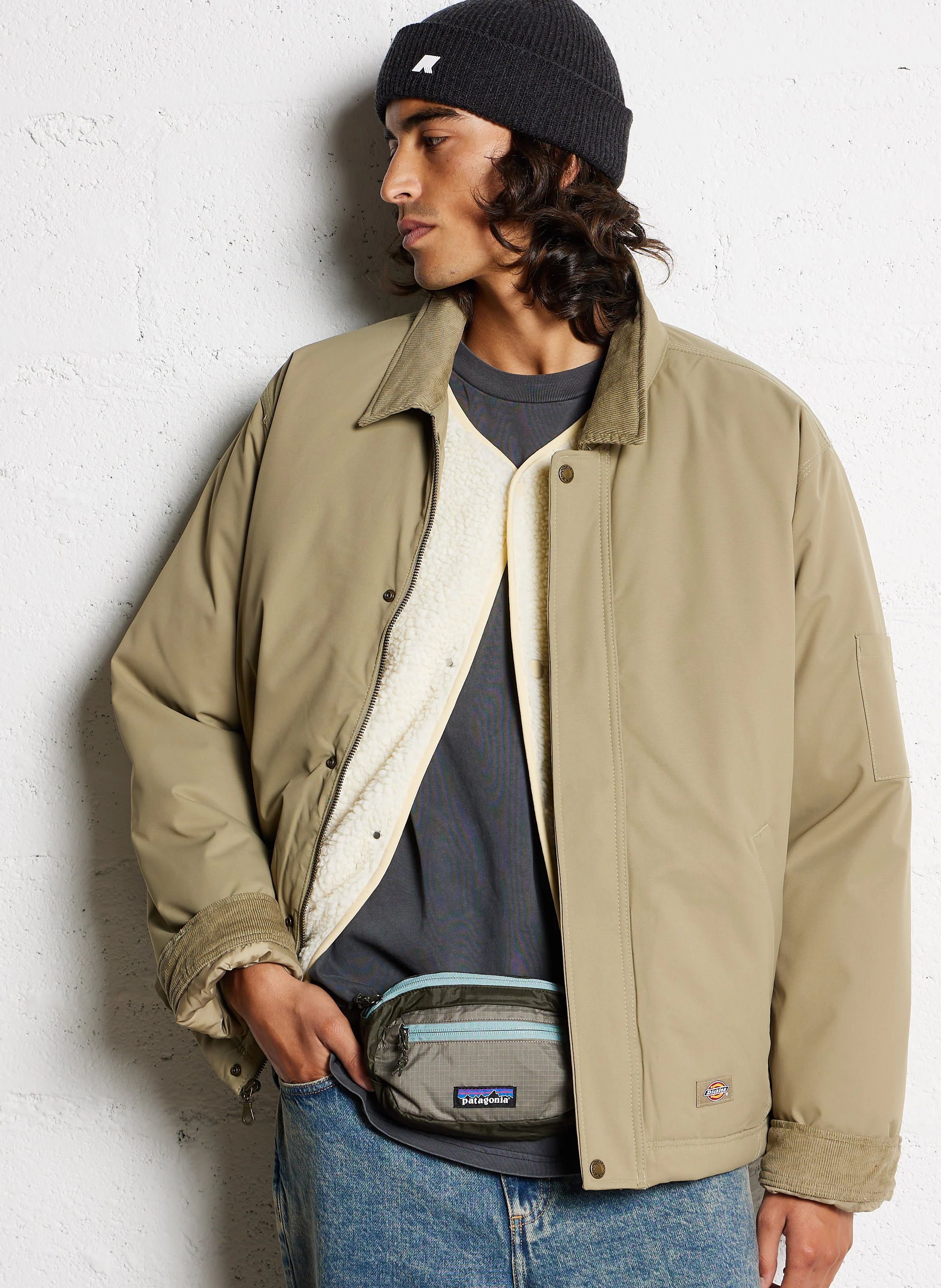 PLAINS - Veste oversize à col classique | Vert