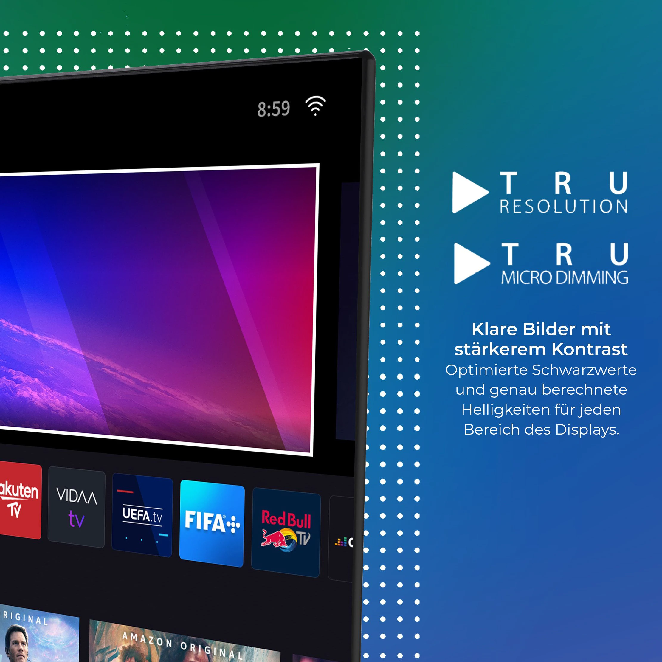 Toshiba 43UV2363DG Fernseher 43 Zoll Smart TV - VIDAA TV (4K UHD LED TV, HDR, Triple-Tuner)