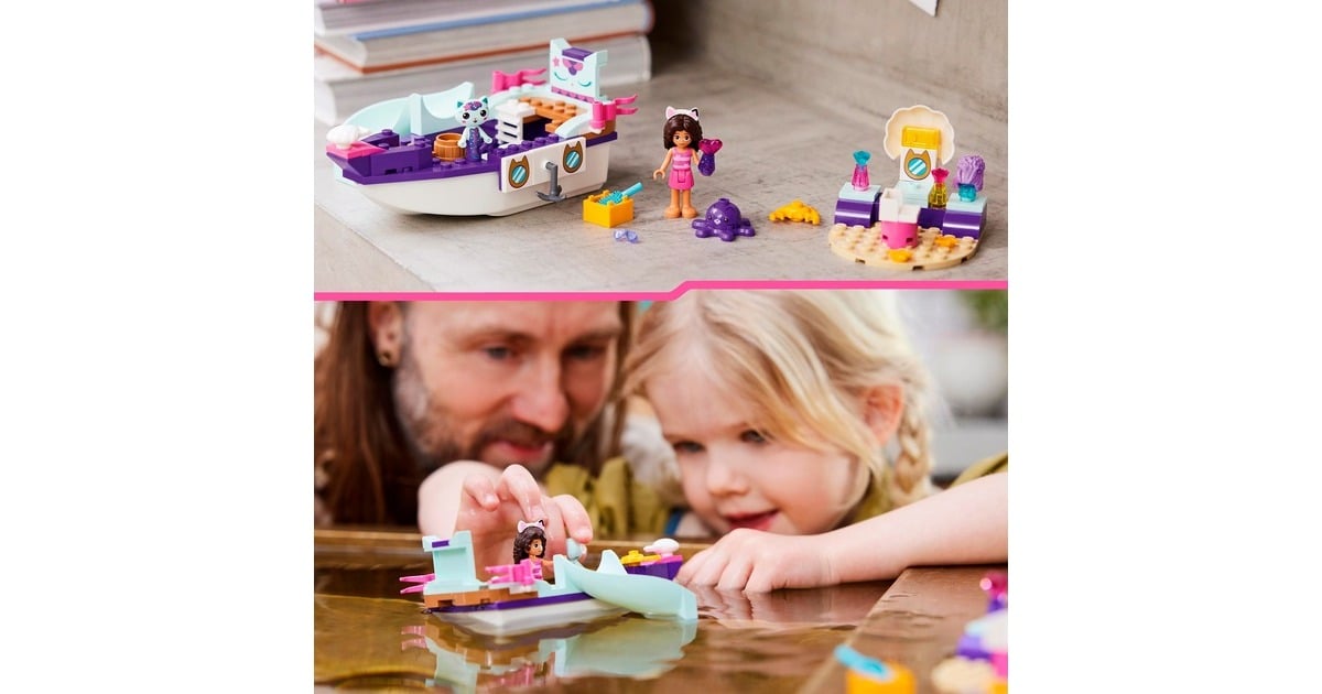 LEGOGabby's poppenhuis - Vertroetelschip van Gabby en Meerminkat Constructiespeelgoed  (10786)