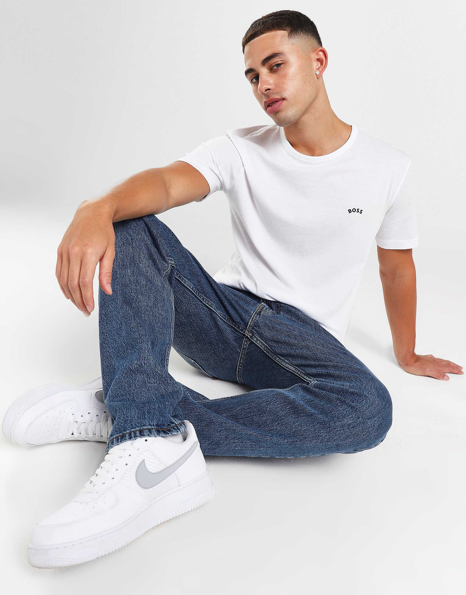 BOSS T-Shirt Logo Incurvé
