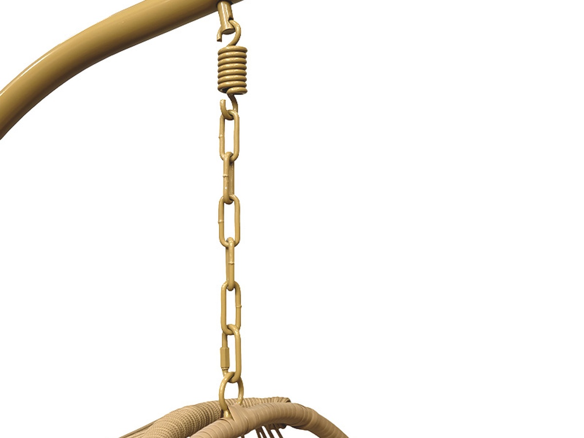 Buitenkado hangstoel met beige kussens - Beige
