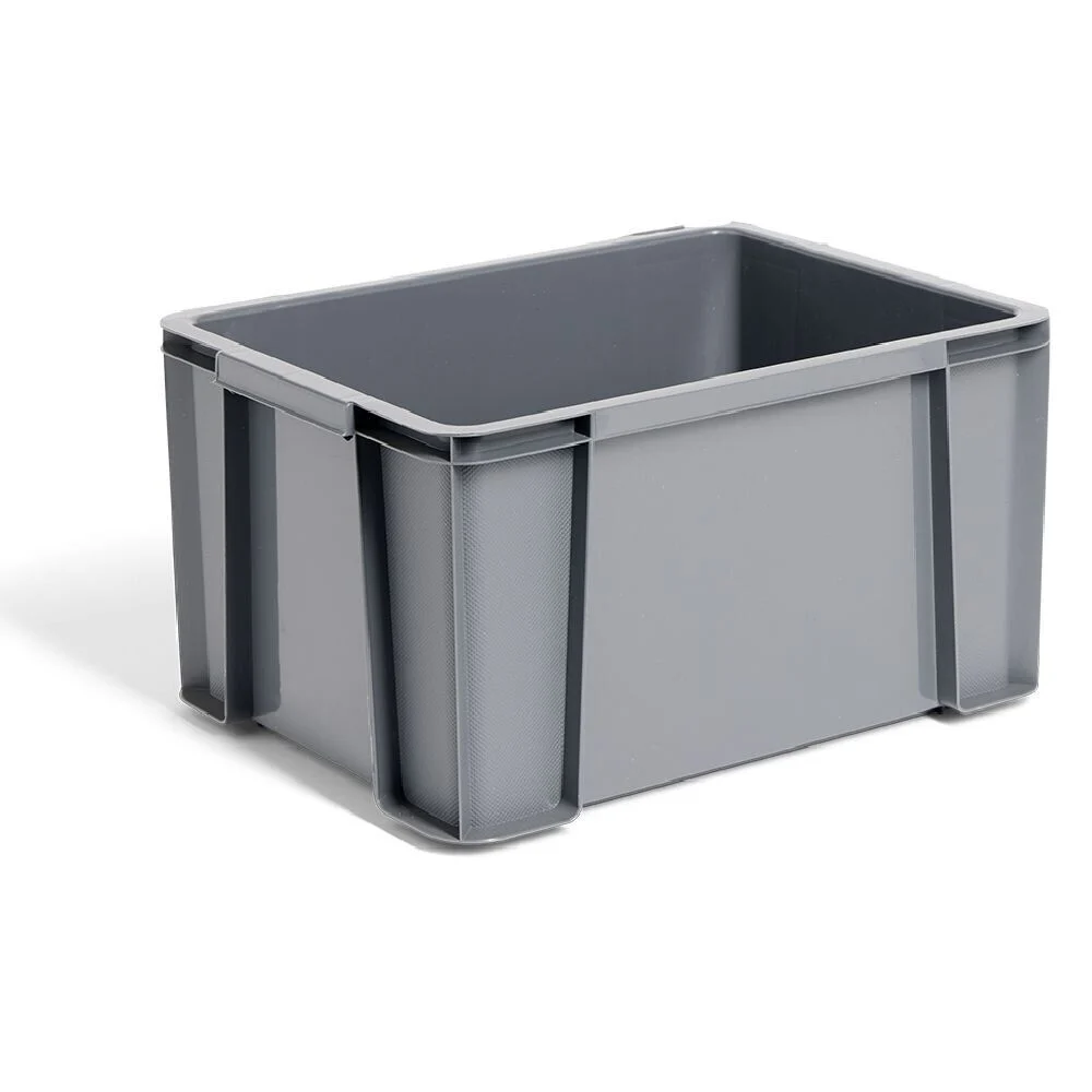 Bac renforcé rangement plastique gris 17L