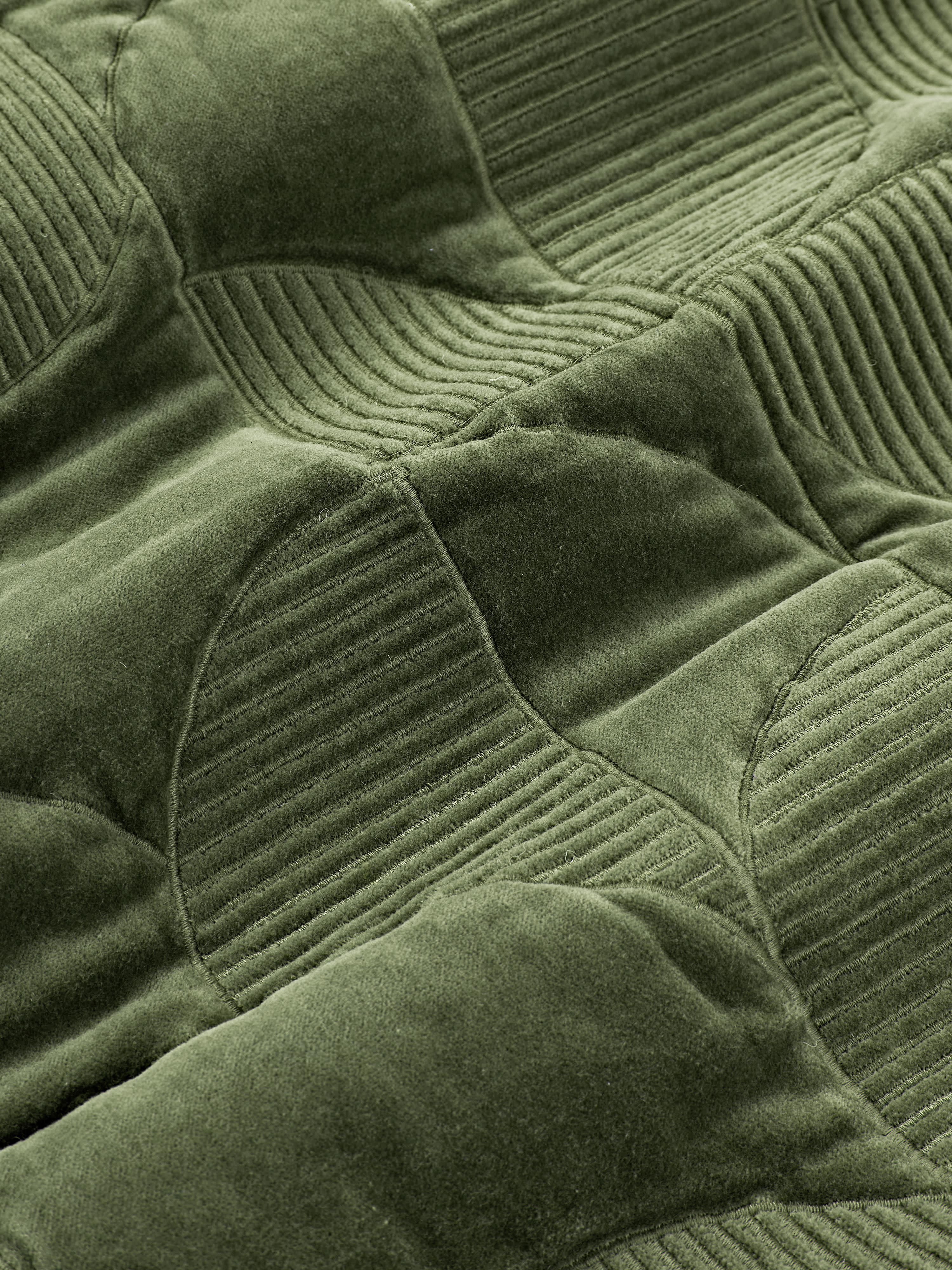 Geborduurde kussenhoes Verina met geometrisch patroon