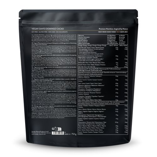 Sunday Natural Products  Vegan Protein 3KSanto Domingo Cacao