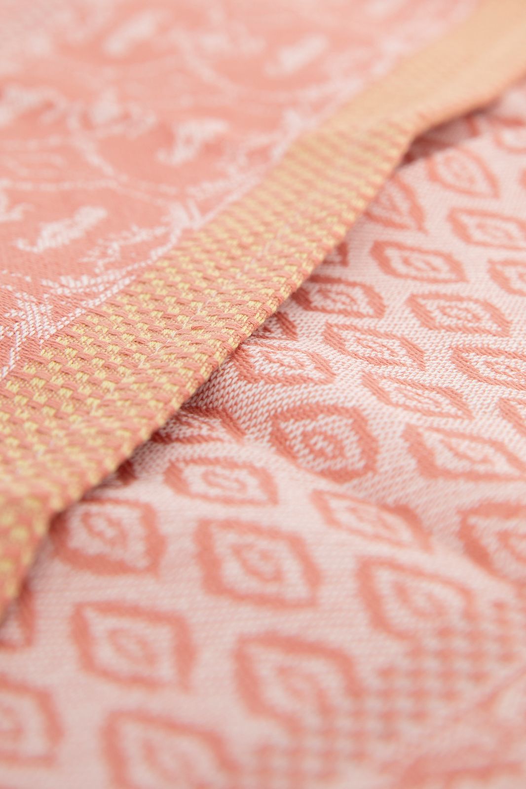 Lichtroze handdoek en theedoek Terry