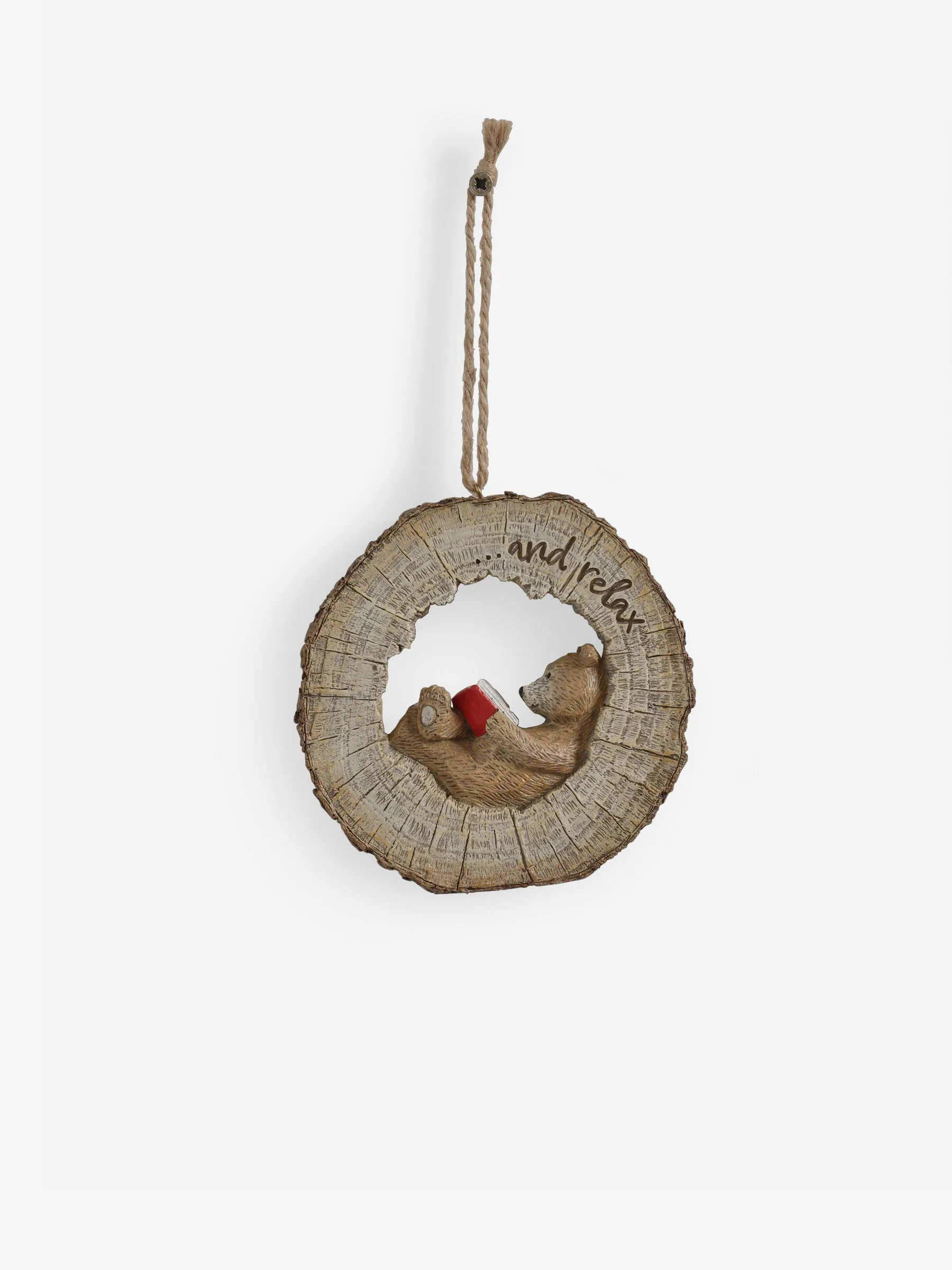 Bertie Bear Reading Hanging Decoration