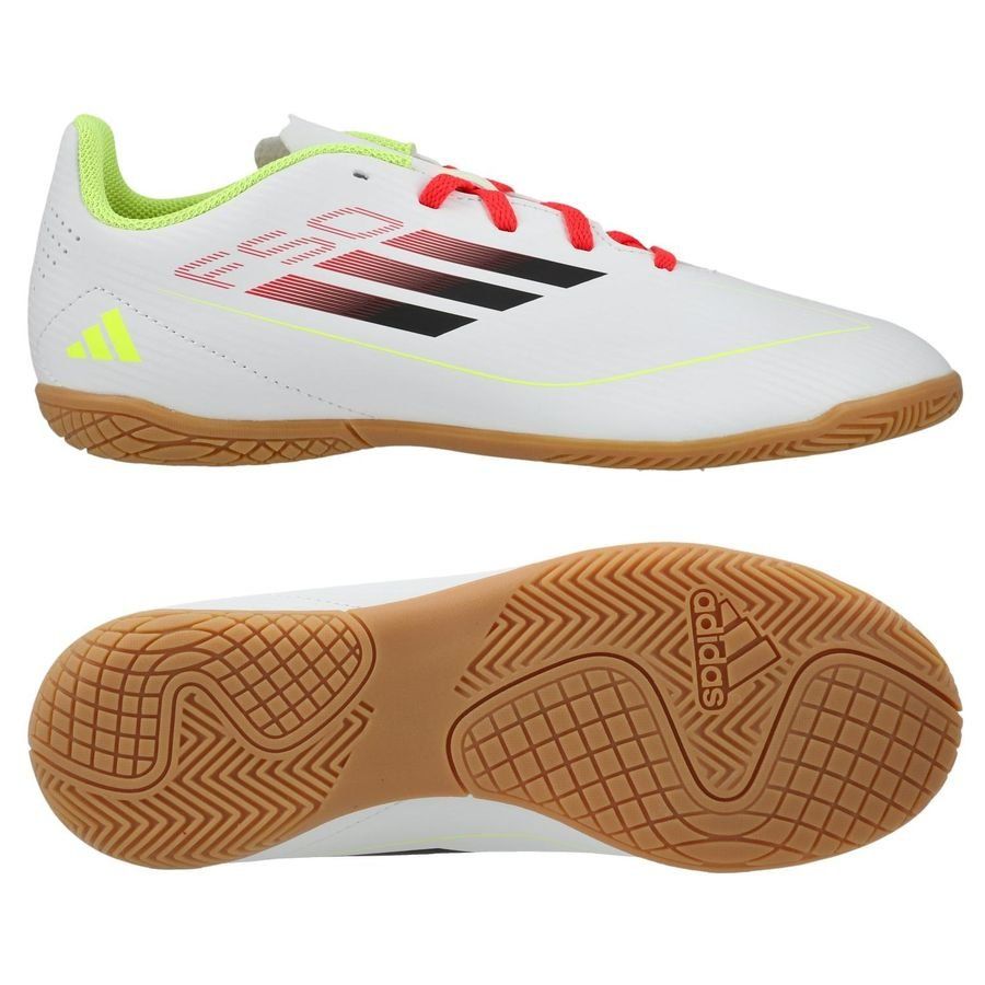 adidas F50 Club IN Pure Victory - Blanc/Noir/Jaune Enfant