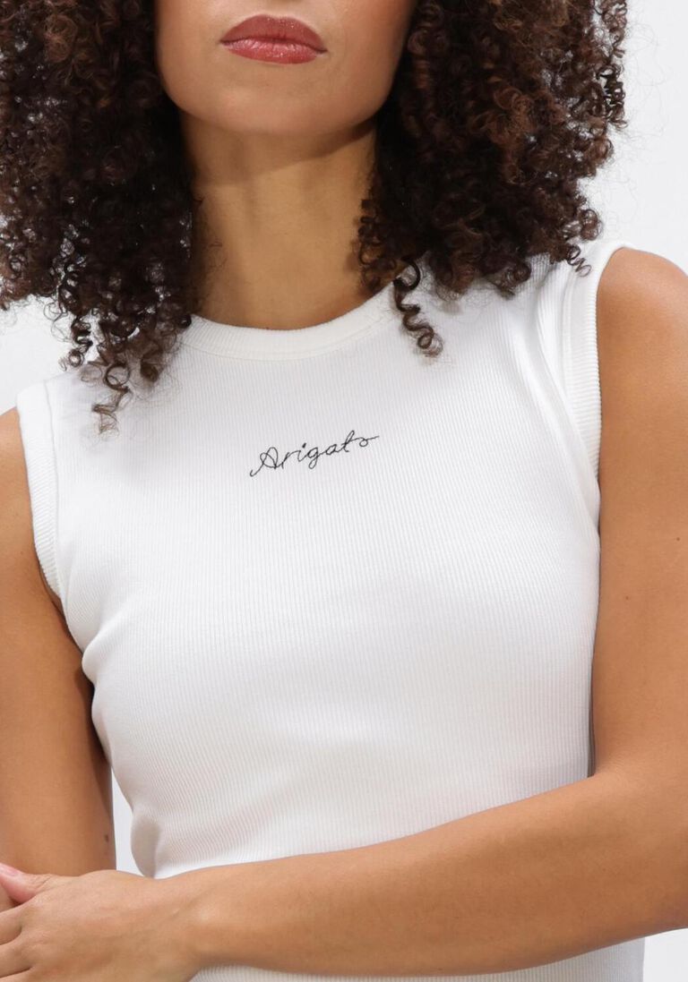 witte axel arigato truien/vesten scoop ribbed tank