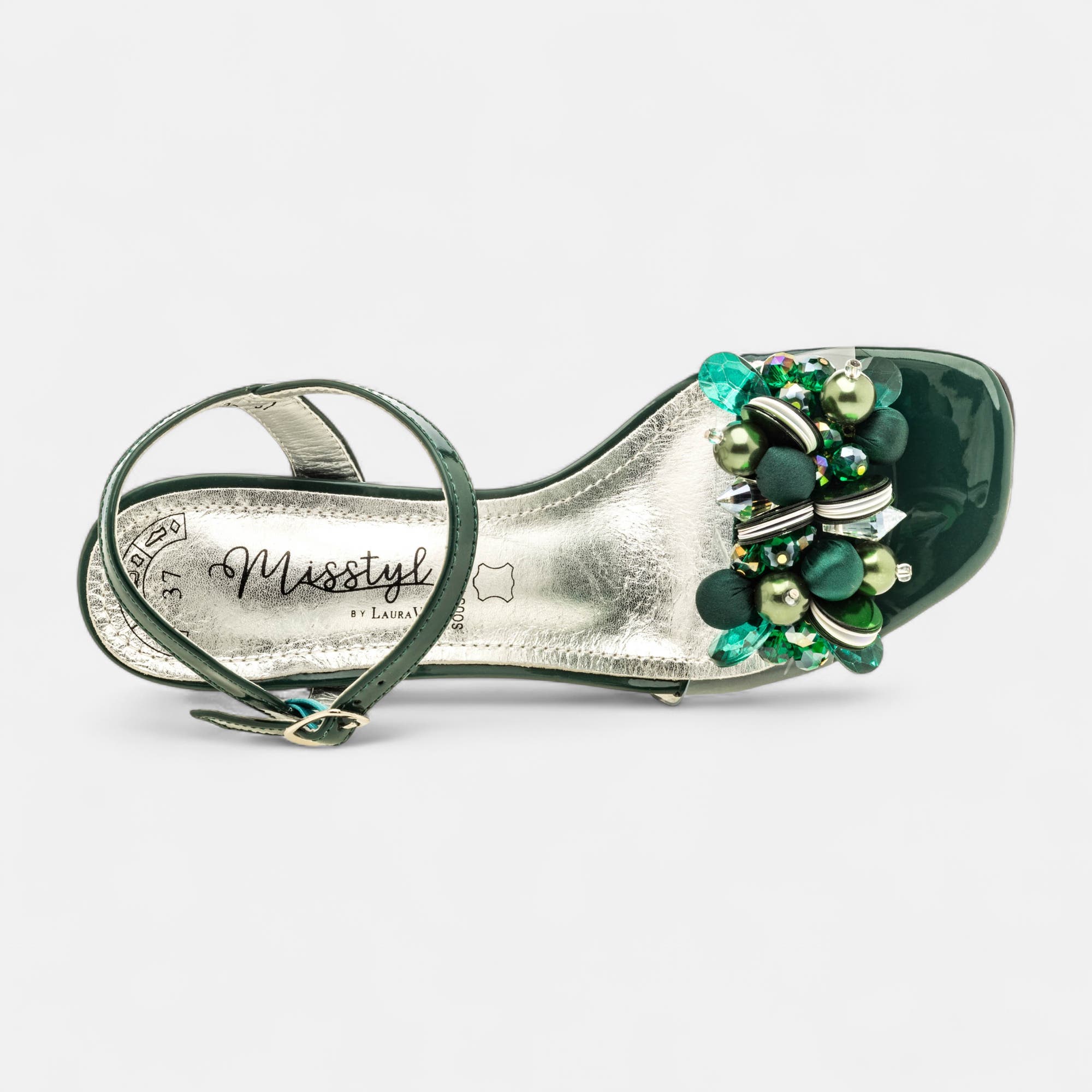 Nu-pieds à talon Femme vert