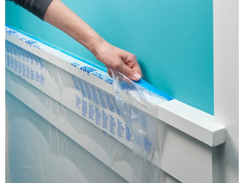 3M Abdeckfolie ScotchBlue 2093 1.21 x 27.4 m Abdeckfolie mit Malerband 2093, 1 Rolle inklusive Dispenser
