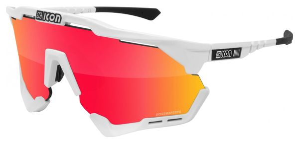 Scicon Sports Aeroshade XL Lunettes De Soleil De Performance Sportive (Scnpp Multimorror Rouge/Luminosité Blanche)