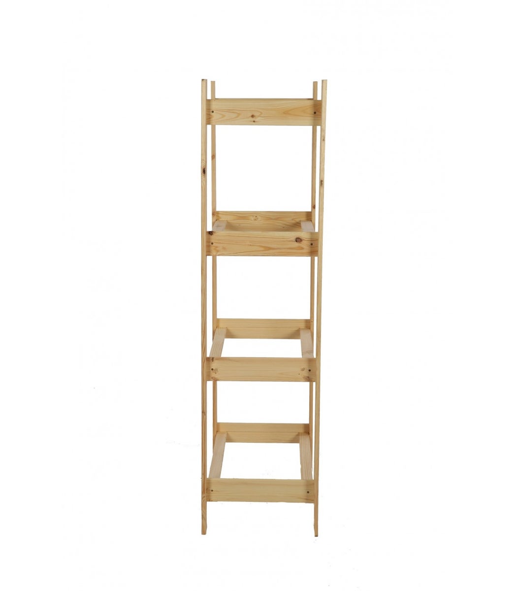 PROREGAL Drankkrattenrek Pinepeak HxBxD 149 x 70 x 38,8 cm Voor 4 kratten Dennenhout Naturel