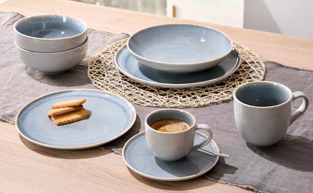Ritzenhoff & Breker Kombiservice »Geschirr-Set, Service Skagen Stone« Reaktivglasur, 12 Teile, für 4 Personen