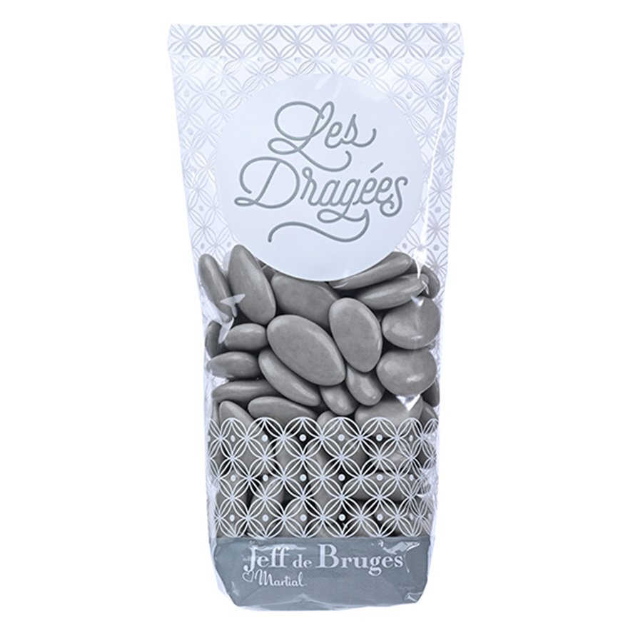 Sachet dragées amande avola Élysée beige taupe
