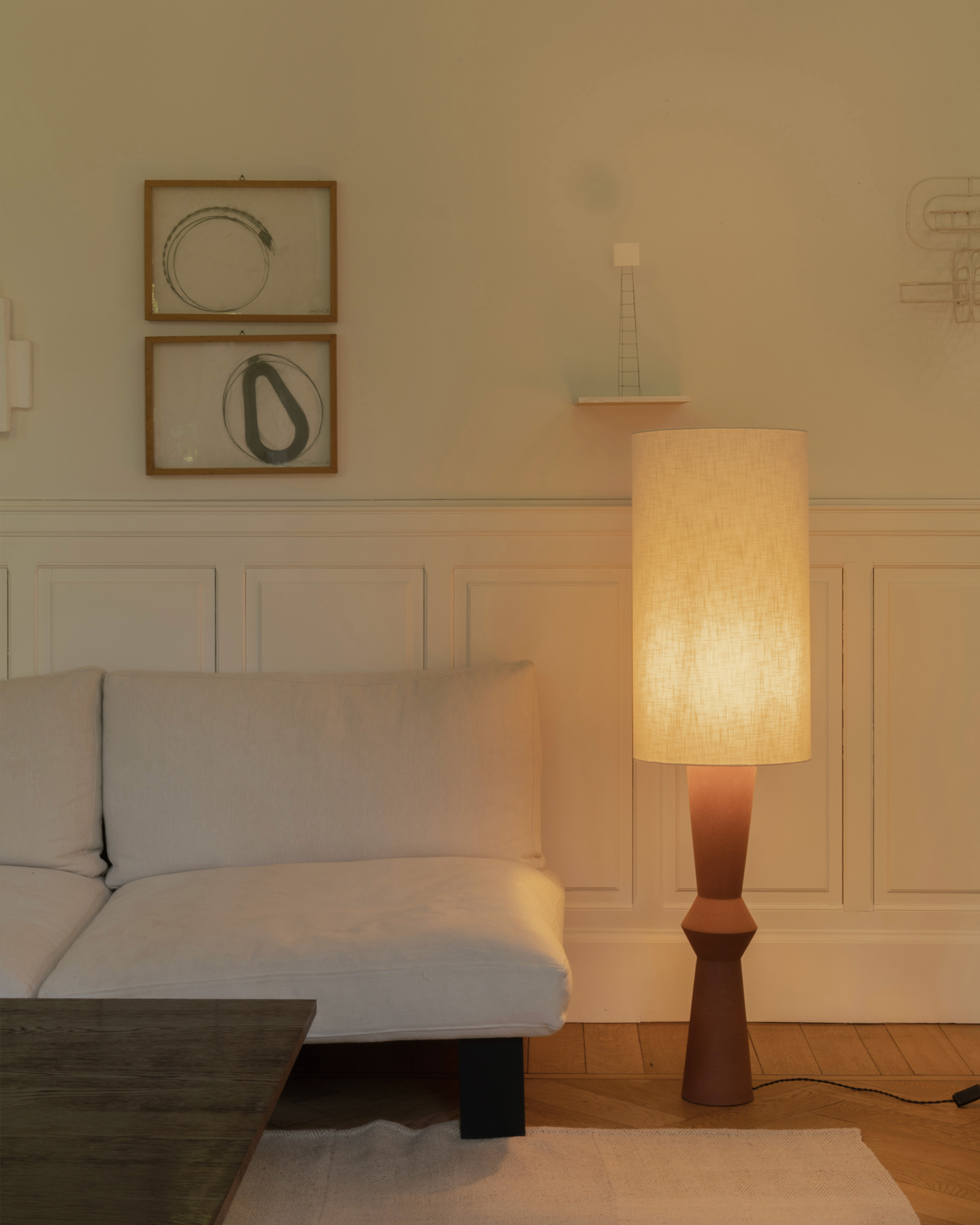 Vloerlamp Marie-ann red/brown/beige