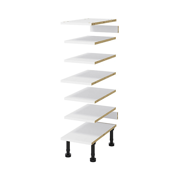 Lot de tablettes pour colonne blanc L. 30 cm x P. 57 cm Caraway Innovo GoodHome
