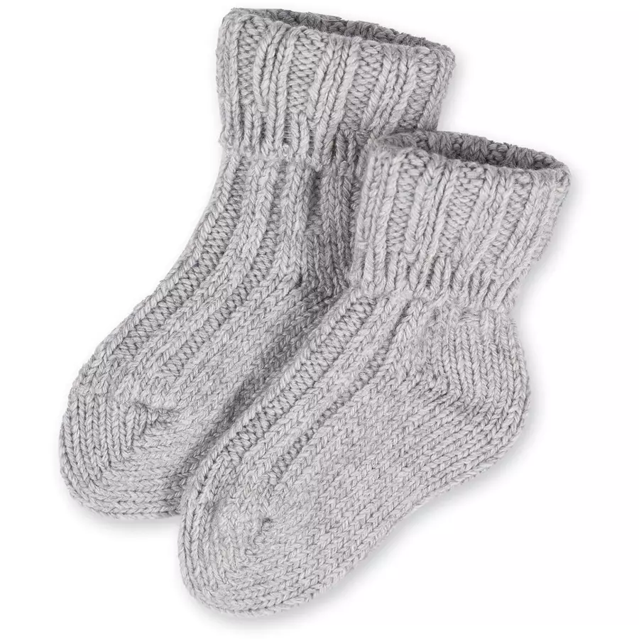 Hofbrucker Baby Socken Kaschmir Babysocken Hellgrau