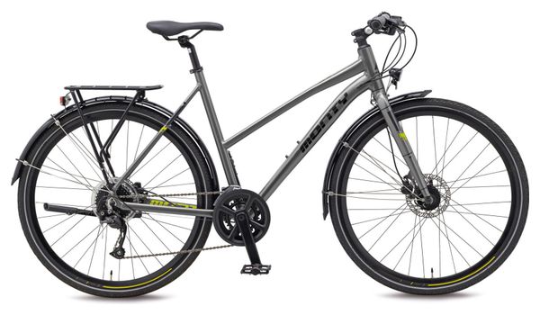 Vélo de Ville Monty Rock Shimano Altus 9V 700 mm Argent / Jaune 2022