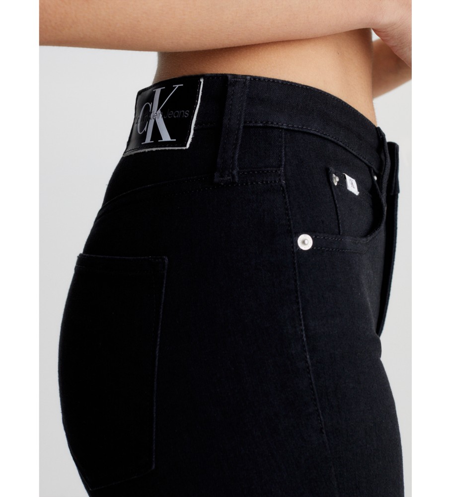 Calça jeans Calvin Klein de cintura alta, super skinny, preta