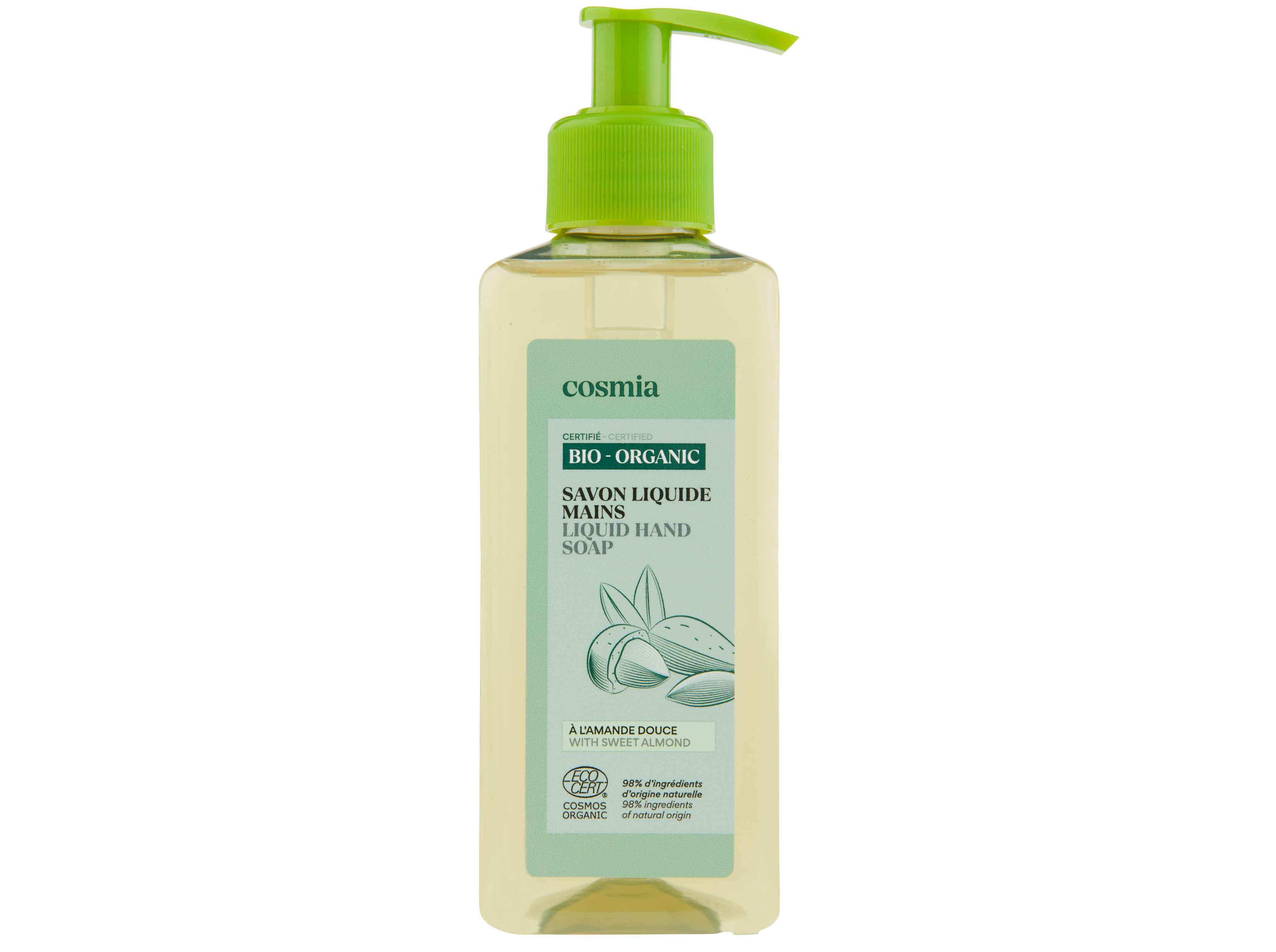 SABONETE LÍQUIDO COSMIA BIO AMÊNDOA DOCE 300ML