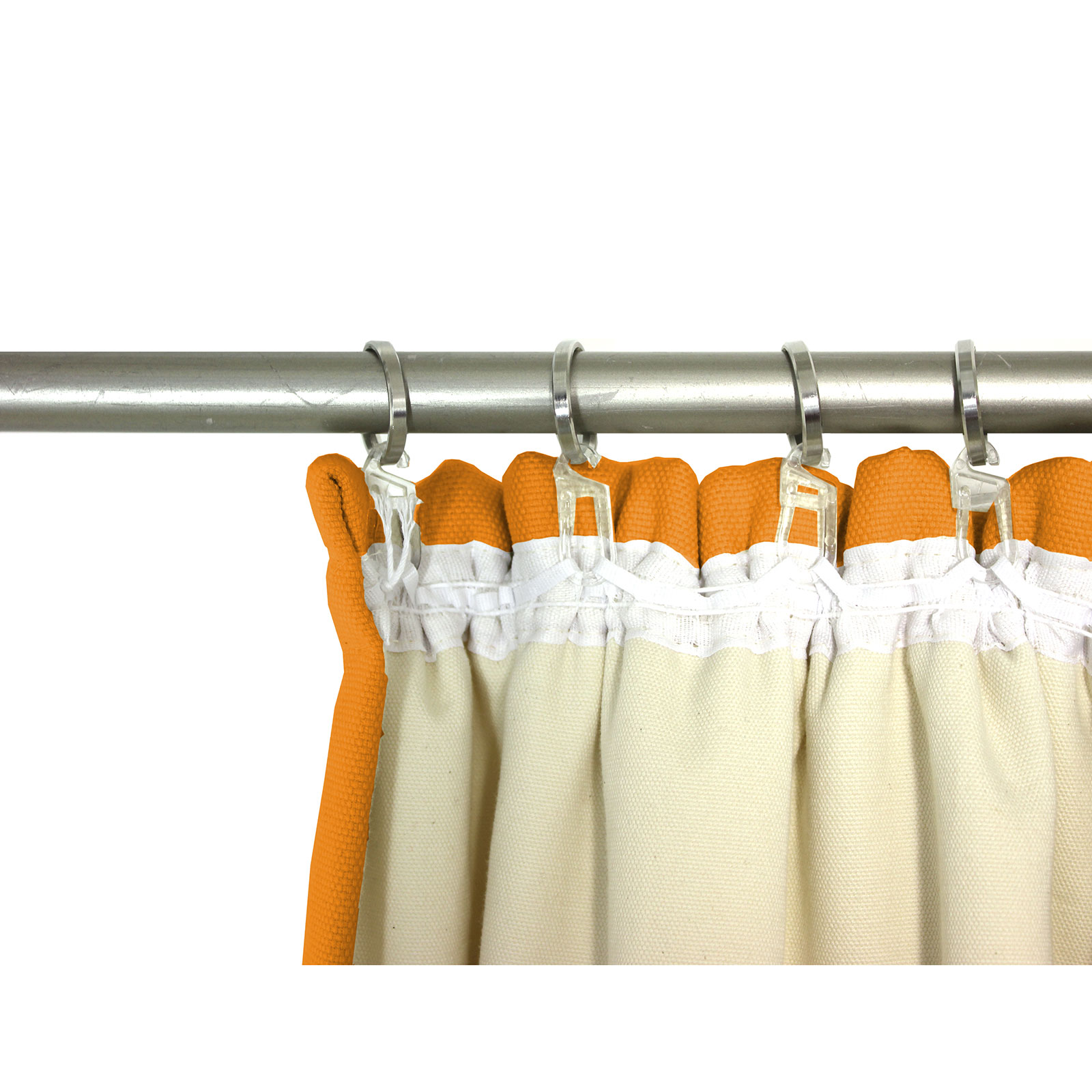 Einzelschal mit Kräuselband WIRTHNATUR - orange - 1-lagig - 130x145 cm