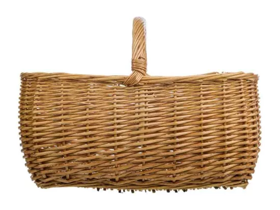 Panier en osier marron 38x31x19/30h