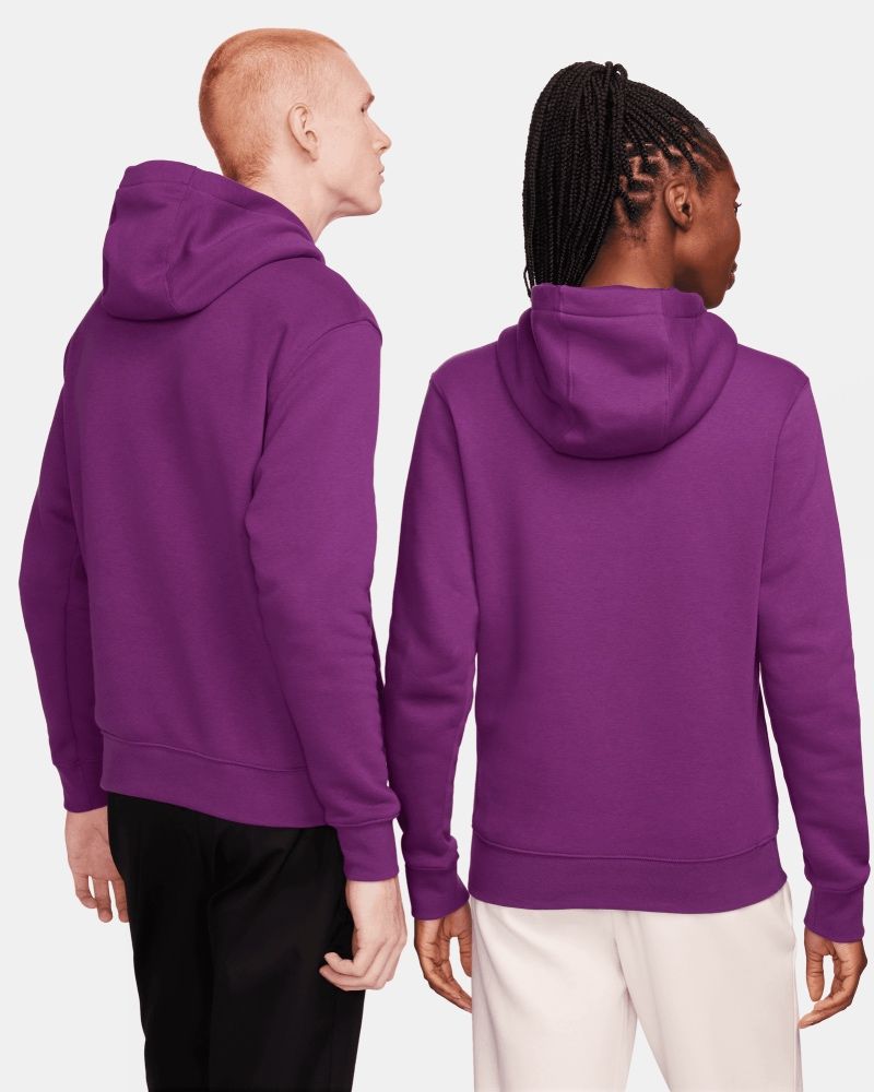 Sweat à capuche Nike Sportswear Club Fleece Violet & Blanc pour homme