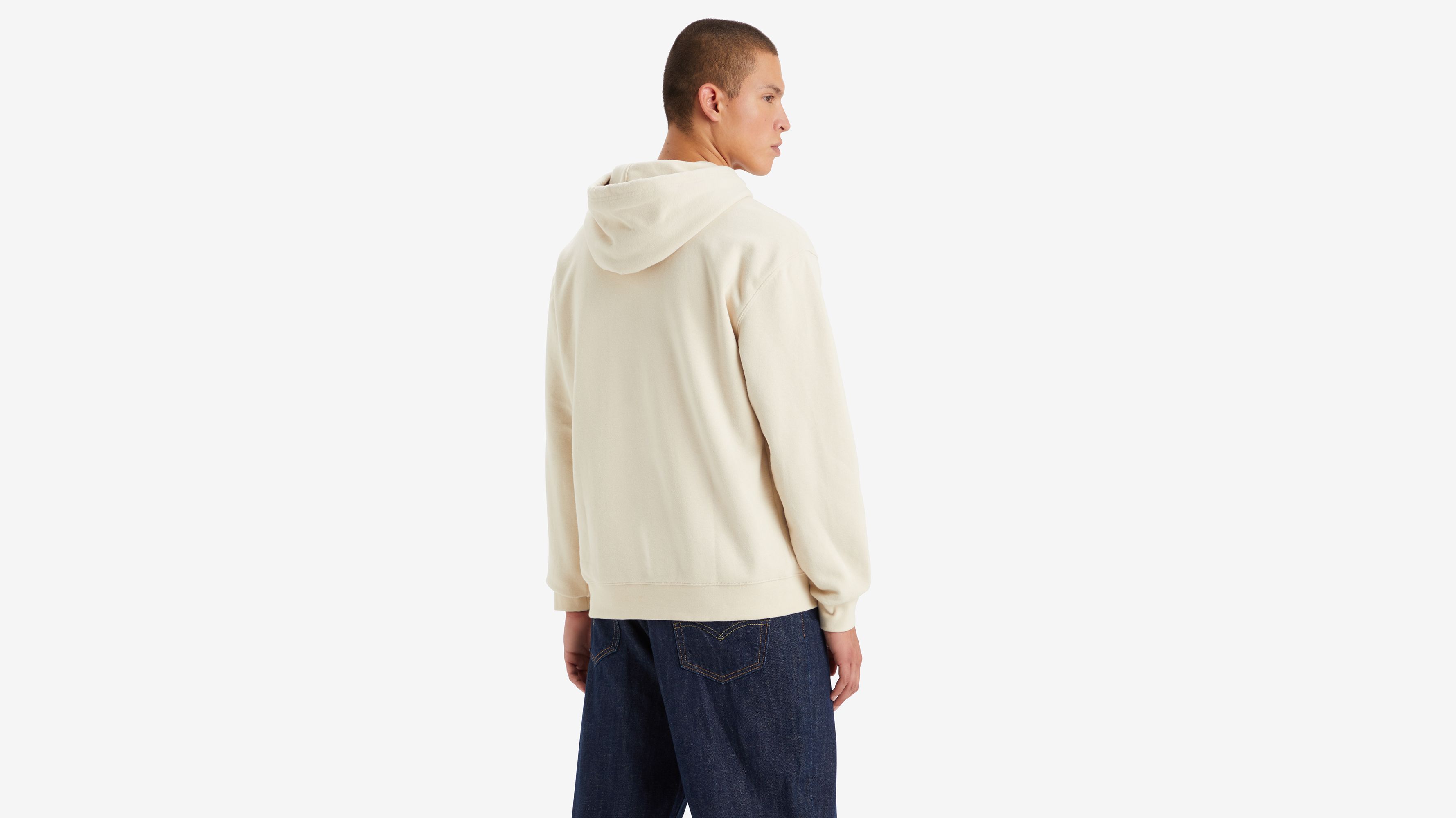 Sweat à capuche graphique Relaxed - Batwing Hoodie Fog - Beige