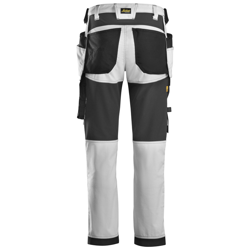 Snickers AllroundWork stretch werkbroek met holsterzakken Slim fit 6241 46 wit*