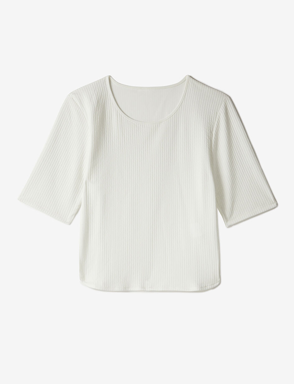 T-shirt manches courtes - ivoire