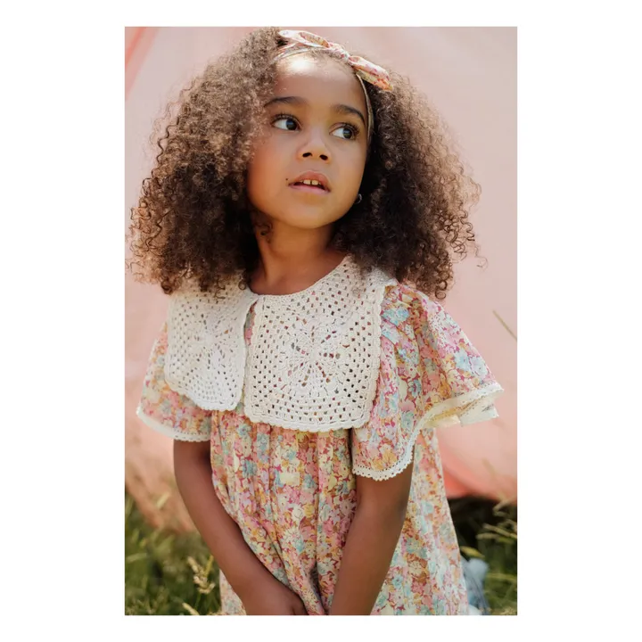 Louise Misha Robe Warisa Col Crochet | Rose