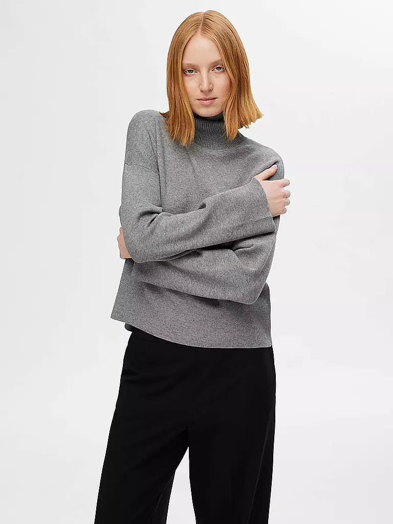 SELECTED FEMME Rollkragenpullover  SLFKAMMA grau